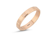 14ct 3mm Rose Gold Stone Set Wedding Ring