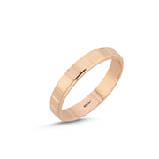 14ct 3mm Rose Gold Stone Set Wedding Ring