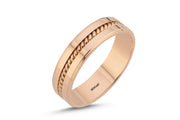14ct 5,5mm Rose Gold Stone Set Wedding Ring