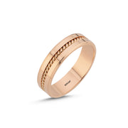 14ct 5,5mm Rose Gold Stone Set Wedding Ring