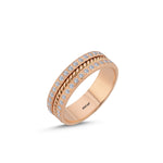 Load image into Gallery viewer, 14ct 5,5mm Rose Gold Stone Set Wedding Ring