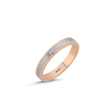 Load image into Gallery viewer, 14ct 3mm Rose &amp; White Gold Stone Set Wedding Ring