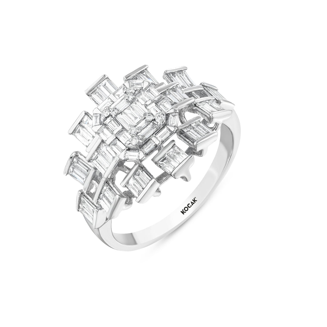 1.06 Karat Baguette Stone Set Diamond Ring
