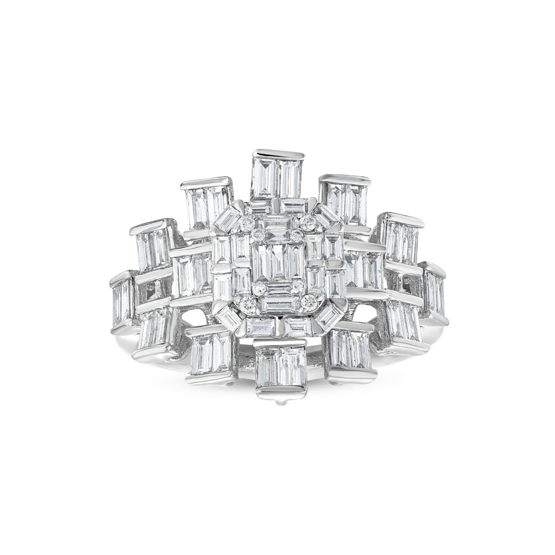 1.06 Karat Baguette Stone Set Diamond Ring