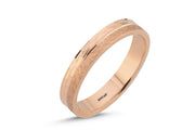 14ct 4mm Rose Gold Stone Set Wedding Ring