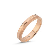 14ct 4mm Rose Gold Stone Set Wedding Ring