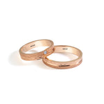 Load image into Gallery viewer, 14ct 4mm Rose Gold Stone Set Wedding Ring
