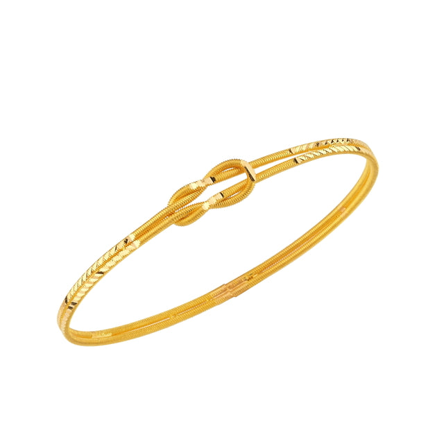 22ct 13 g Engraved Love Knot Bangle