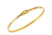 22ct 13 g Polished Patterned Love Knot Bangle