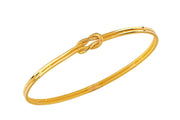 22ct 13 g Polished Ribbed Patterned Love Knot Bangle