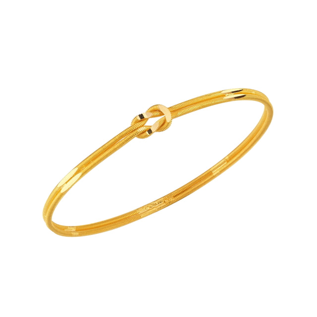 22ct 13 g Polished Detailed Love Knot Bangle