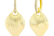 14ct Laurel Design Gold Earrings
