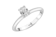 0.50 Karat GH SI Oval Cut Diamond Ring