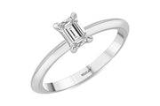0.50 Karat GH SI Emerald Cut Diamond Ring