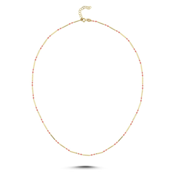 14ct Rose Multicolour Design Gold Necklace