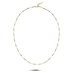 Load image into Gallery viewer, 14ct Navy Blue Design Gold Necklace