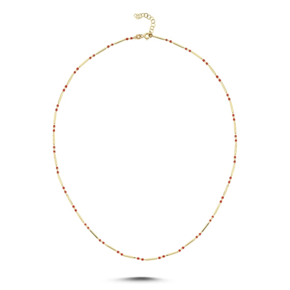 14ct Kirmizi Colour Design Gold Necklace