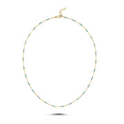 14ct Yesil Colour Design Gold Necklace