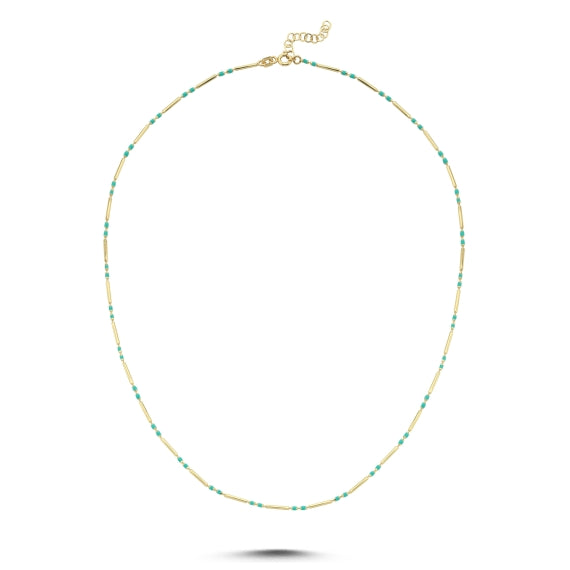 14ct Turkuaz Colour Design Gold Necklace