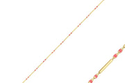 14ct Rose Multicolour Design Gold Bracelet