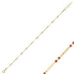 Load image into Gallery viewer, 14ct Red Design Gold Bracelet