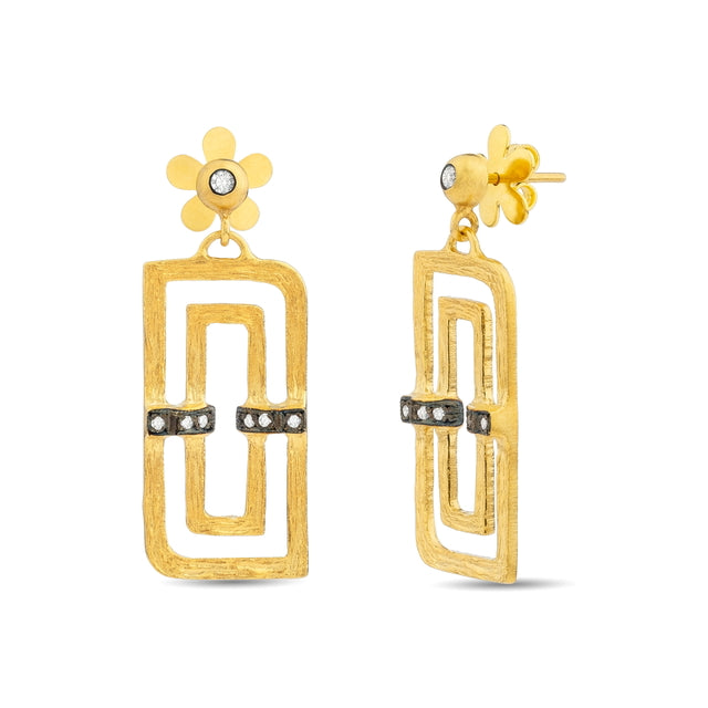 14ct Gold Meander Earrings