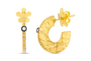 14ct Gold Circula Hoop Earrings
