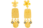 14ct Gold Lettra Earrings