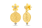 14ct Gold Compas Earrings