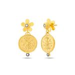 Load image into Gallery viewer, 14ct Gold Compas Earrings