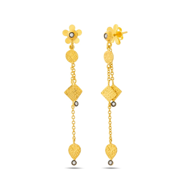 14ct Gold Triforma Earrings