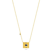 14ct Gold Emeron Necklace - Natural Sapphire-Coloured Stone
