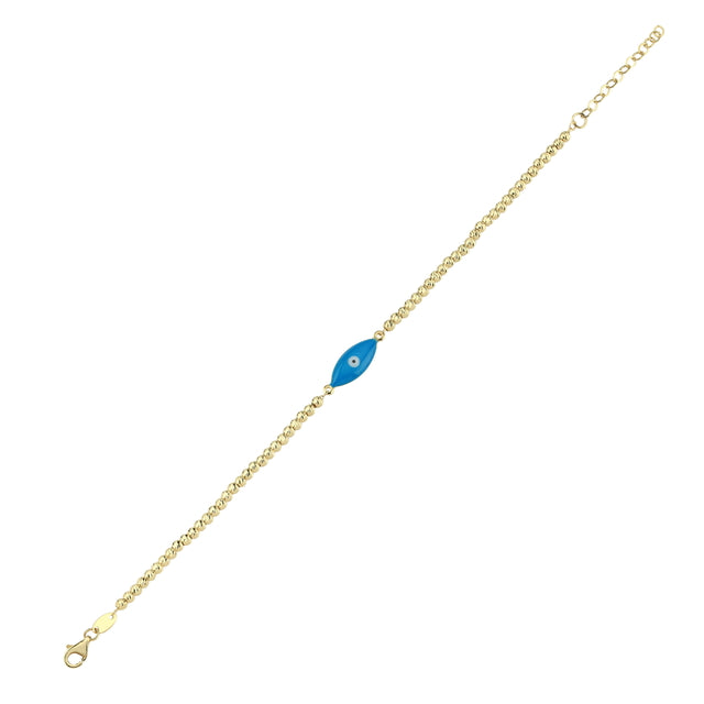 14ct Eye Design Dorika Gold Bracelet