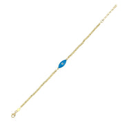 14ct Eye Design Dorika Gold Bracelet