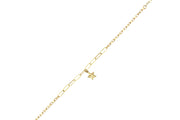 14ct Paperclip Design Star Gold Bracelet