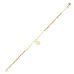 Load image into Gallery viewer, 14ct Paperclip Design Clover Gold Bracelet