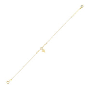 14ct Paperclip Design Gold Bracelet
