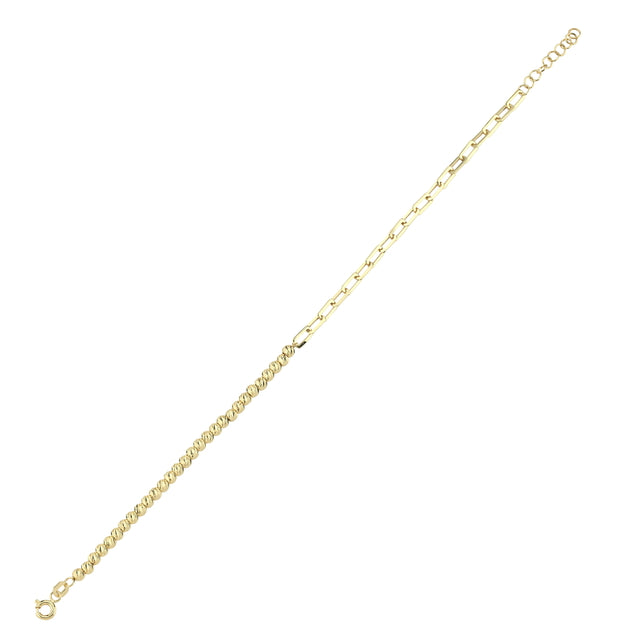 14ct Paperclip Dorika Design Gold Bracelet