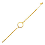 Load image into Gallery viewer, 14ct Rope Chain Stone Set Frame Gold Bracelet