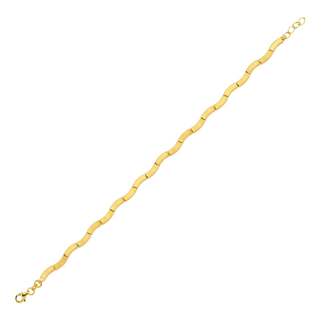 14ct Wave Design Gold Bracelet
