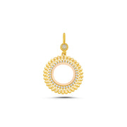 14ct Textured Design Frame Gold Pendant (Chain Not Included)