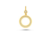 14ct Stone Set Frame Gold Pendant (Chain Not Included)