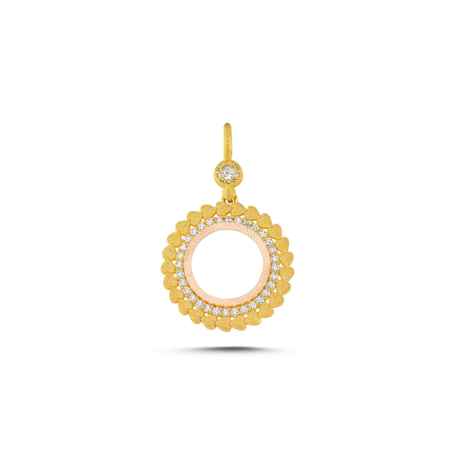 14ct Heart Frame Gold Pendant (Chain Not Included)