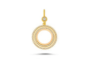 14ct Stone Set Frame Gold Pendant (Chain Not Included)
