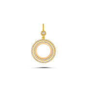 14ct Stone Set Frame Gold Pendant (Chain Not Included)