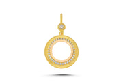 14ct Stone Set Frame Gold Pendant (Chain Not Included)