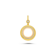 14ct Stone Set Frame Gold Pendant (Chain Not Included)