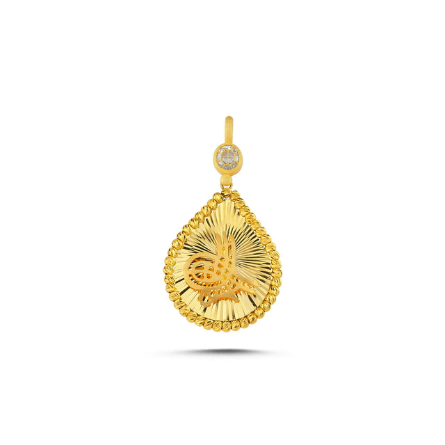 14ct Dorika Tughra Gold Pendant (Chain Not Included)