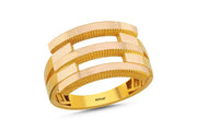 14ct Double Ribbed Design Gold Ring