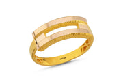 14ct Ribbed Design Gold Ring